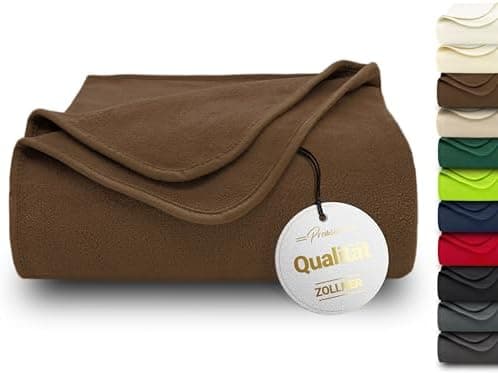 ZOLLNER Kuscheldecke in 130x170 cm - kuschelige und langlebige Fleecedecke - antistatisch und Oeko Tex® Zertifiziert