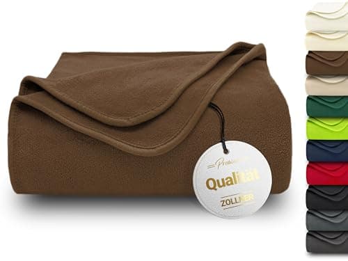 ZOLLNER Kuscheldecke in 130x170 cm - kuschelige und langlebige Fleecedecke - antistatisch und Oeko Tex® Zertifiziert