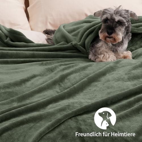 Oeko-Tex Weich Warm Kuscheldecke PHF Flauschig Fleecedecke 130x150cm - Beige, Couch, Sofa & Bett Überwurf