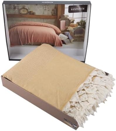 Mixibaby Tagesdecke Anthrazit 220x240 LuxTouch 100% Baumwolle
