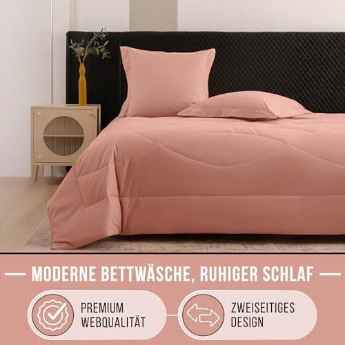 Oeko-TEX Zertifiziert_sleep komfortabel 4-jahreszeiten Bettdecke 135x200 Washbar Baumwolle & Mikrofaser Atmungsaktiv + K