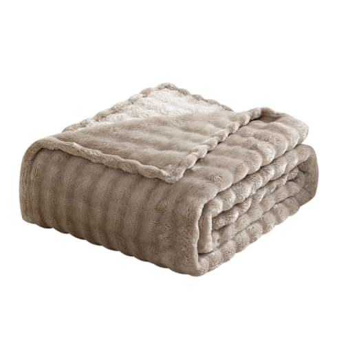Kuscheldecke Milchsamt Blasen Decke Super Soft Warme Couchdecke 100 x 160cm White
