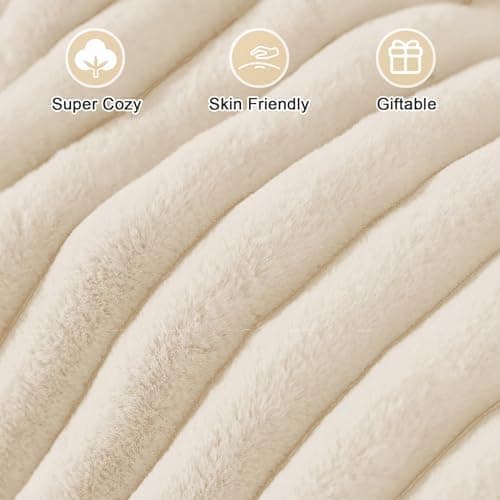 Kuscheldecke Milchsamt Blasen Decke Super Soft Warme Couchdecke 100 x 160cm White