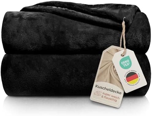 Gräfenstayn® Kuscheldecke flauschig & super weich - hochwertige Fleecedecke als Wohndecke & Tagesdecke - Overlap-Decke f