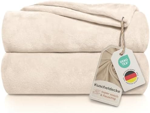 Gräfenstayn® Kuscheldecke flauschig & super weich - hochwertige Fleecedecke als Wohndecke & Tagesdecke - Overlap-Decke f