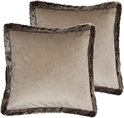 Paoletti Kiruna Twin Pack-Feder gefüllte Kissen, Samt, Rost, 45x45 cm,.TOP-Schlafkomfort-für-Idealisten.
