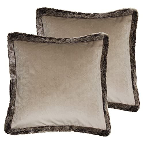 Paoletti Kiruna Twin Pack-Feder gefüllte Kissen, Samt, Rost, 45x45 cm,.TOP-Schlafkomfort-für-Idealisten.