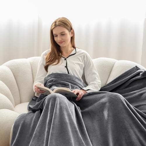 Kuscheldecke WAVVE Flauschig Warm - Sofadecke 150x200 cm Weich für Wohnraum Couchdecke GrauXL