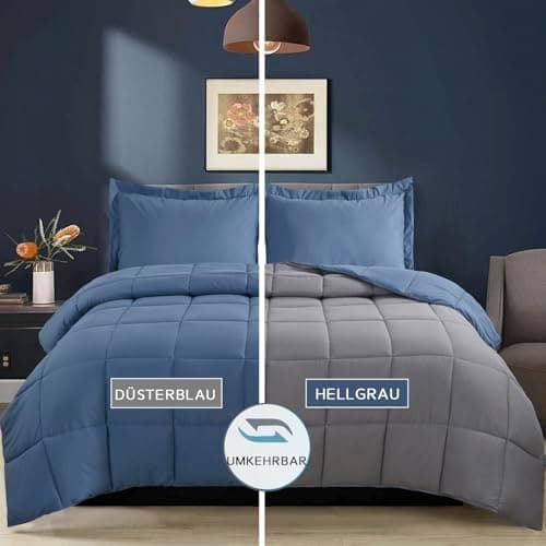 Oeko-TEX zertifizierte Nebelrosa Bettdecke HIG 155x220 cm - Weich & Flauschig - 1500g Daunenalternative (250GSM)