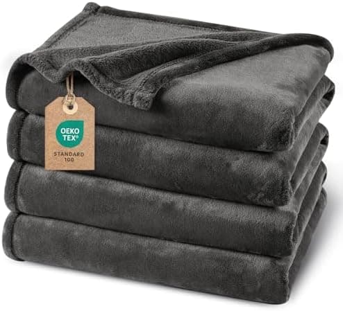 Oeko-Tex Weich Warm Kuscheldecke PHF Flauschig Fleecedecke 130x150cm - Beige, Couch, Sofa & Bett Überwurf