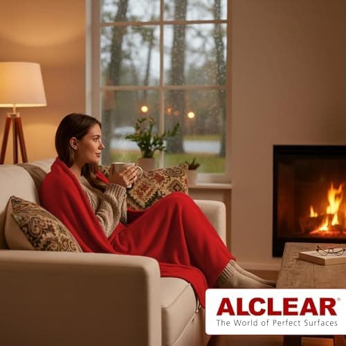 ALCLEAR Schokobraun Fleecedecken 130x160 cm, über 200 g/m2, SOFAGEDECKE DECKE Wohndecke Picknickdecke OEKO-TEX