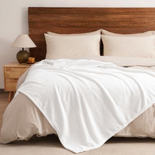 Oeko-Tex Weich Warm Kuscheldecke PHF Flauschig Fleecedecke 130x150cm - Beige, Couch, Sofa & Bett Überwurf
