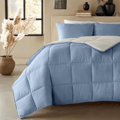 Zelesta Premiumbed 140x200 Doppelfach Daunendecke - Für Alle Jahreszeiten - Warm und Komfortabel - Waschbar -Anti-Allerg