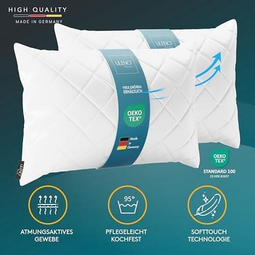 LILENO HOME 95°C waschbares Kissenfüllungsset - ideal für Allergiker - Polyester Innenkissen 40 x 40 cm als Couchkissen,