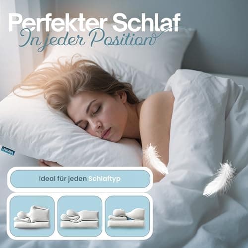 Kopfkissen Federkissen mit 100% Federfüllung – Atemaktiv – 80x80 cm – Optimale Stützkraft für erholsamen Schlaf (2er Set