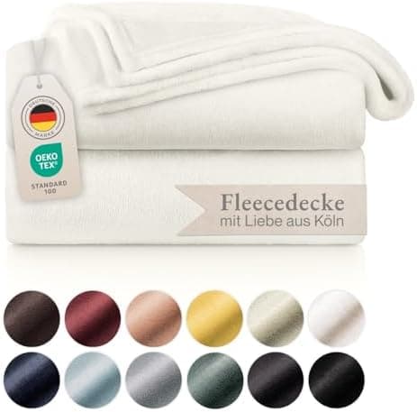 Blumtal wohndecke Anthrazit - flauschig - Oeko-TEX zertifiziert - 130x150 cm - Couch & Wohnzimmernutzung - Fliesdecke -