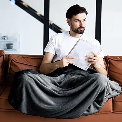 Gräfenstayn® Kuscheldecke flauschig & super weich - hochwertige Fleecedecke als Wohndecke & Tagesdecke - Overlap-Decke f