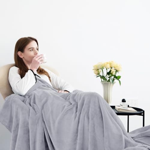 CozyLux Kuscheldecke Flauschig für 4 Jahreszeiten - Weich/Warm/Leicht - Sofa/Bett/Couch 150x200cm Grau