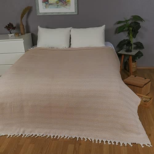 Tuiste Einzelbett Tagesdecke Hellgrau, kuschelige Couchüberwurf, Sommerdecke 150x200 cm  
Tuiste Einzelbett Tagesdecke H
