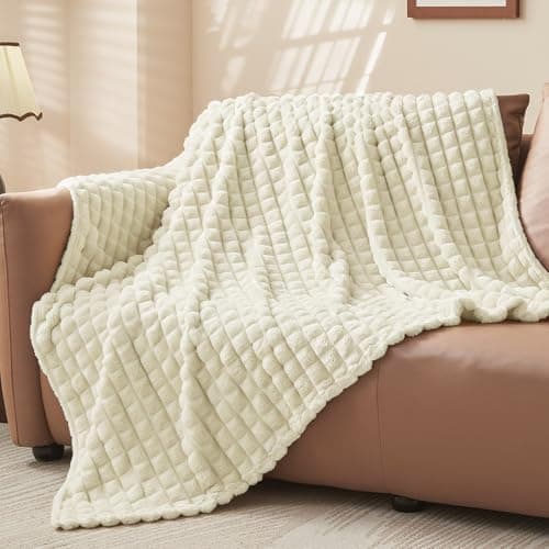 BEDELITE Flauschig Kuscheldecke Hellblau 125x150 für Sofa und Wohnzimmer OEKO-TEX STANDARD 100  
BEDELITE Hellblauer Fla