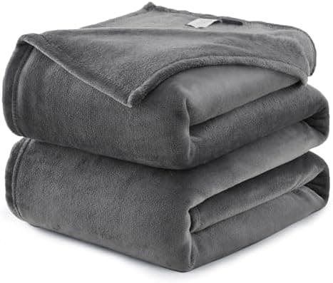 Kuscheldecke WAVVE Flauschig Warm - Sofadecke 150x200 cm Weich für Wohnraum Couchdecke GrauXL