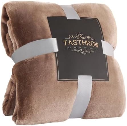 TASTHROW Weiche Fleecedecke für Wohnzimmer, Soft und Warm Tagesdecke, perfekt für Familie und Gäste (Rosa, 130x180cm)