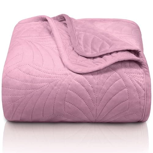 Gräfenstayn Premium Tagesdecke Anthrazit - weich, knitterfrei & pflegeleicht - Nahtlose Steppung & Blatt-Design - Bett &