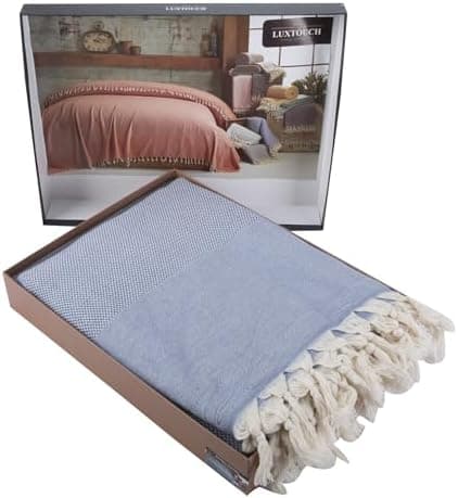 Mixibaby Tagesdecke Anthrazit 220x240 LuxTouch 100% Baumwolle