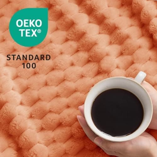 Vielit Ultraweiche Kuscheldecke Flauschig Rot – Warme & Gemütliche Couch & Sofadecke, Atmungsaktiv & Pflegeleicht, OEKO-