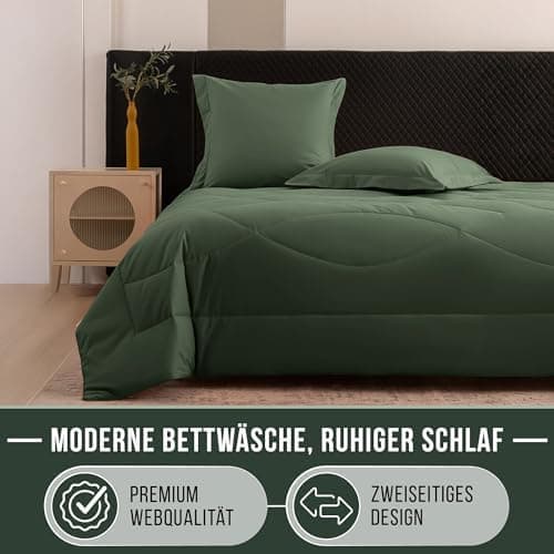 Oeko-TEX Zertifiziert_sleep komfortabel 4-jahreszeiten Bettdecke 135x200 Washbar Baumwolle & Mikrofaser Atmungsaktiv + K