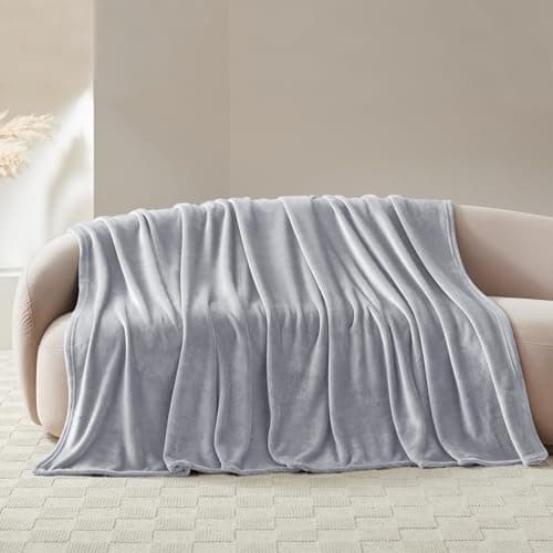 Kuscheldecke WAVVE Flauschig Warm - Sofadecke 150x200 cm Weich für Wohnraum Couchdecke GrauXL