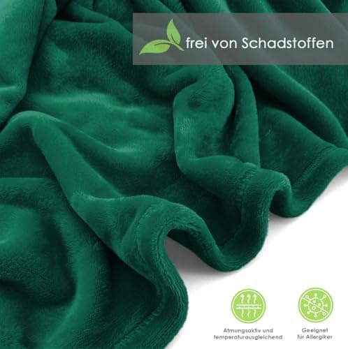 Heimtexland Kuscheldecke flauschig Oekotex warm Super Soft Decke 130x170 cm Bordeaux weinrot