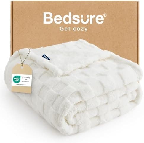 BEDSURE Kuscheldecke Flauschig - Weiche Warme für Zimmer Deko, Wohn- & Kuscheldecken, Hellbraun, 130 x 170 cm OEKO-TEX S
