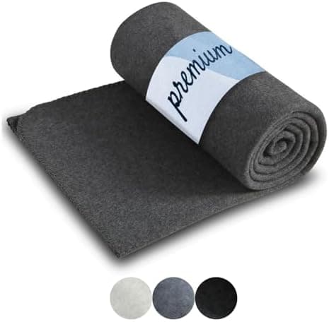 Wometo Premium Fleecedecke - weiß meliert (Bi-Color)Anti-Pilling 140x190 cm OEKO-TEX