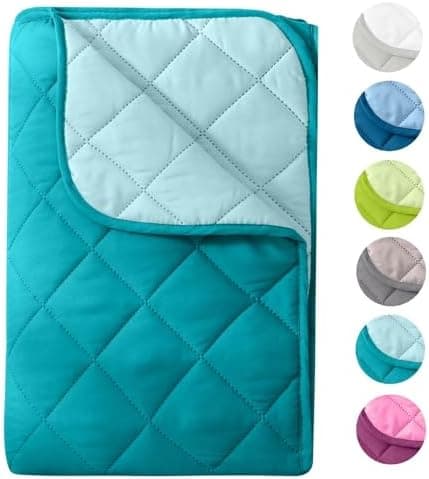Wometo Microfaser Sommer Steppbett OekoTex - grün und hellgrün Kochfest -ideal für Camping und heiße Tage - 200x200 - oh