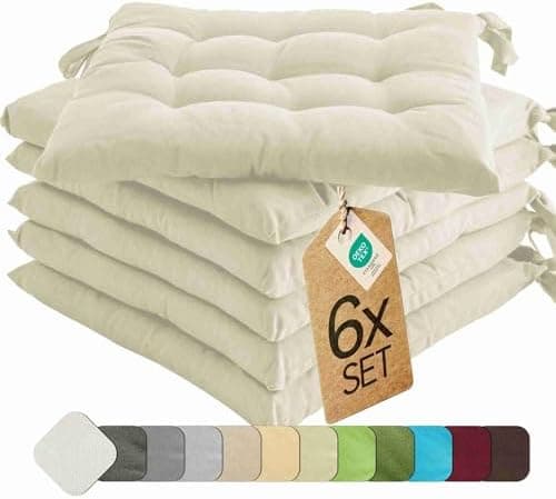 Etérea Türkiswaschbares Sitzkissen Stuhl 40x40 2er Set Inneneinbau - Outdoor & Indoor - OEKO-TEX Made in Green