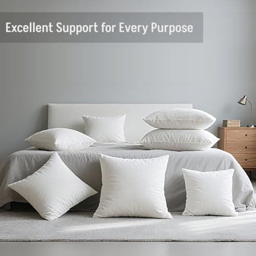 4er Set Kissenfüllung Quadratisch für Wohnzimmer und Couch Kopfkissen Zierkissen Innenkissen Weiße Dekokissen
| 4er Set