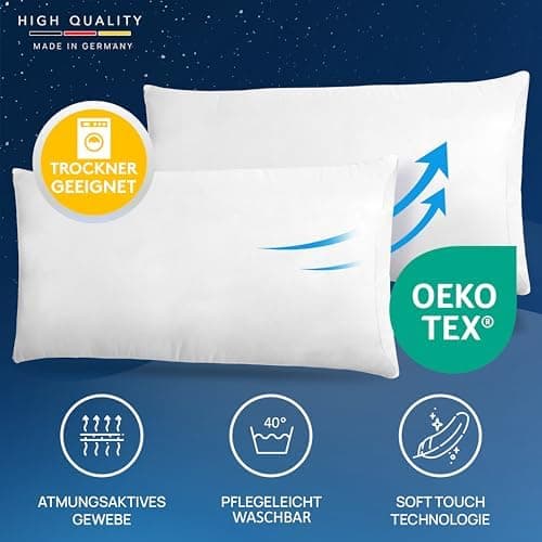 LILENO HOME 40x40 cm waschbares Kissenfüllmaterial - ideal für Allergiker und Couchkissen, Sofa Kissen, Cocktailkissen u