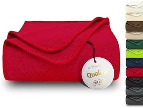 ZOLLNER Kuscheldecke in 130x170 cm - kuschelige und langlebige Fleecedecke - antistatisch und Oeko Tex® Zertifiziert