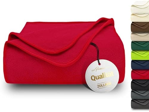 ZOLLNER Kuscheldecke in 130x170 cm - kuschelige und langlebige Fleecedecke - antistatisch und Oeko Tex® Zertifiziert