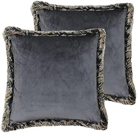 Paoletti Kiruna Twin Pack-Feder gefüllte Kissen, Samt, Rost, 45x45 cm,.TOP-Schlafkomfort-für-Idealisten.