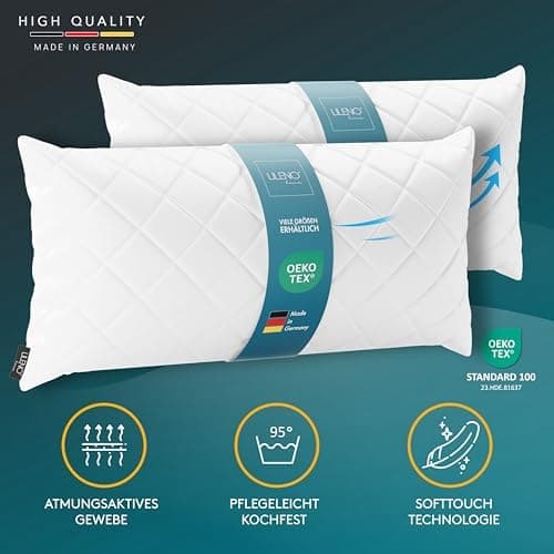LILENO HOME 95°C waschbares Kissenfüllungsset - ideal für Allergiker - Polyester Innenkissen 40 x 40 cm als Couchkissen,