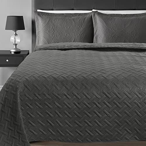 WOLTU Tagesdecke 220x240 cm Steppdecke, Ultraschall genäht, woholiberaler und hautfreundlich, für Sofa und Bett, Global