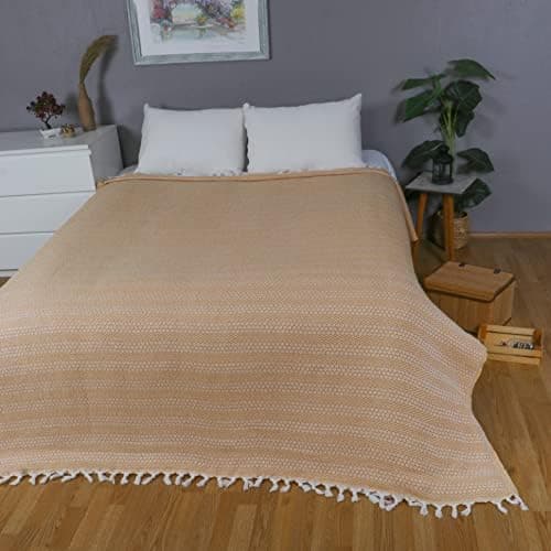 Tuiste Einzelbett Tagesdecke Hellgrau, kuschelige Couchüberwurf, Sommerdecke 150x200 cm  
Tuiste Einzelbett Tagesdecke H