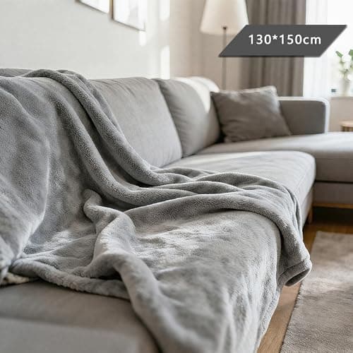 AiTodos® Kuscheldecke Flauschig für Sofa, Bett und Büro – Weich, Warm und Maschinenwaschbar (Grau)  
AiTodos® Mehrzweckd