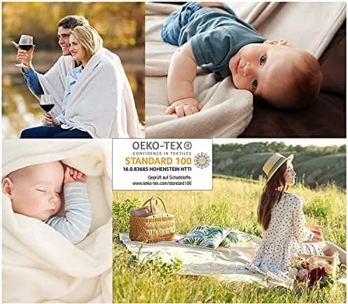 Heimtexland Kuscheldecke flauschig Oekotex warm Super Soft Decke 130x170 cm Bordeaux weinrot
