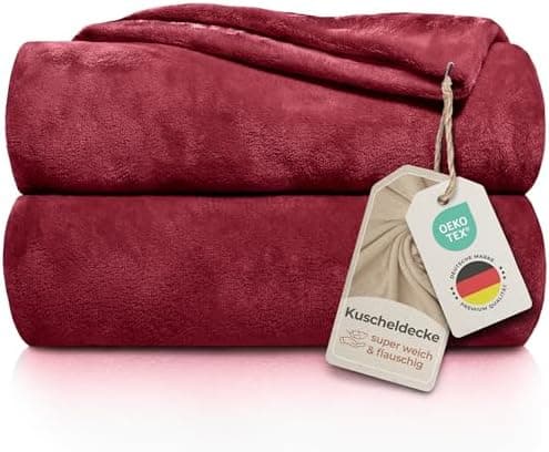 Gräfenstayn® Kuscheldecke flauschig & super weich - hochwertige Fleecedecke als Wohndecke & Tagesdecke - Overlap-Decke f