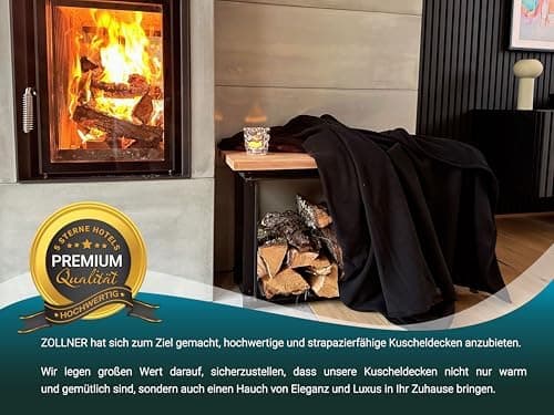 ZOLLNER Kuscheldecke in 130x170 cm - kuschelige und langlebige Fleecedecke - antistatisch und Oeko Tex® Zertifiziert
