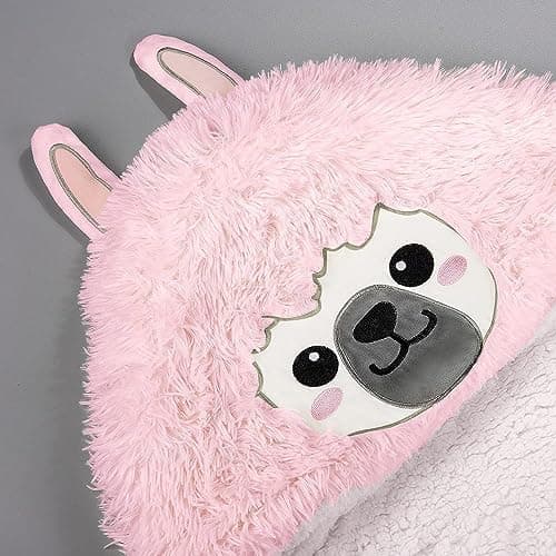 Rosa Sherpa Fleece Ärmeldecke für Frauen als Geschenk(te) warm und weich 152x125cm