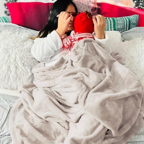 BEDSURE Wohndecke Warm Grau - Weich, Fleecedecke für Frauen, Couch Überwurf 150x200cm